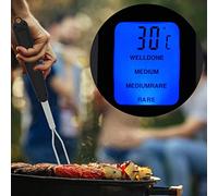 Blaihild Thermomètre à Viande Numérique, Fourchette de Cuisson pour Barbecue à Double Sonde avec écran LCD et Alarme D'alerte, pour Griller, Rôtir le Steak de Poulet