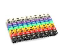 Blaihild Tube de Marquage de Câble, Solution d'étiquetage d'identification en Plastique pour Câbles à Code Couleur, 100 Pièces de 2,5 mm² pour une Organisation Facile (#2)