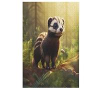 Blaireau 1000 Pièces Puzzle en Bois pour Adultes EnfFourmis, Puzzles Impossible, Jeu D'adresse pour Toute La Famille, 78×53cm