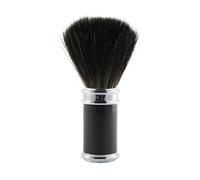 Blaireau à Fibres Synthétiques Noires et Manche Chromé avec Revêtement en Caoutchouc