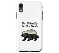 Blaireau à Miel Non Amical, ne touchez Pas à des blaireaux Grincheux drôles Coque pour iPhone XR