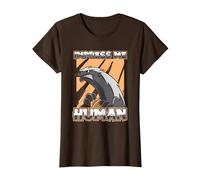 Blaireau A Miel Ratel - Honey Badger T-Shirt, Femme, Marron, XL