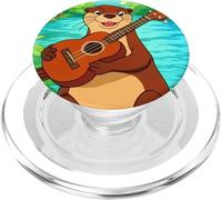 Blaireau avec ukulélé PopSockets PopGrip pour MagSafe