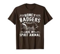 Blaireau de Miel dans Un Style rétro Vintage T-Shirt, Homme, Marron, M