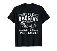 Blaireau de Miel dans Un Style rétro Vintage T-Shirt, Homme, Noir, XL