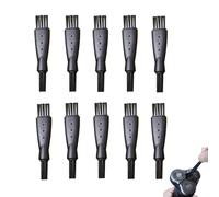 Blaireau de Rasage, 10 Pcs Brosses de Nettoyage de Rasoir Remplacement Rasoir Brosses de Nettoyage Ensemble de Nettoyeur de Brosse de Rasoir Double Face Poils en Nylon PP Poignée pour Homme Noir