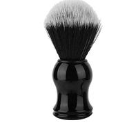 Blaireau de rasage, outil de toilettage de barbe portable et doux pour hommes, salon de coiffure, utilisation en voyage à domicile (Pure black nylon)