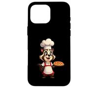 Blaireau pizzaïolo avec Toque et Tablier Coque pour iPhone 16 Pro Max