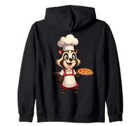Blaireau pizzaïolo avec Toque et Tablier Sweat à Capuche