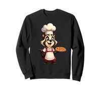 Blaireau pizzaïolo avec Toque et Tablier Sweatshirt