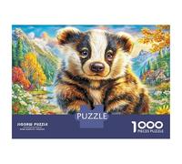 Blaireau Puzzle 1000 Piece pour Adultes, Puzzle Difficile Jeu D'adresse pour Toute La Famille 38x26cm/1000pcs