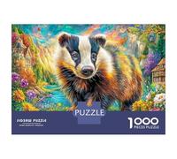 Blaireau Puzzle 1000 Piece pour Adultes, Puzzle Difficile Jeu D'adresse pour Toute La Famille 52x38cm/1000pcs
