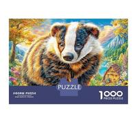 Blaireau Puzzle 1000 Piece pour Adultes, Puzzle Difficile Jeu D'adresse pour Toute La Famille 52x38cm/1000pcs