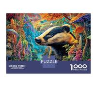 Blaireau Puzzle 1000 Piece pour Adultes, Puzzle Difficile Jeu D'adresse pour Toute La Famille 52x38cm/1000pcs