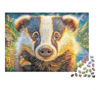 Blaireau Puzzle 1000 Piece pour Adultes, Puzzle Difficile Jeu D'adresse pour Toute La Famille 70x50cm/1000pcs