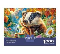 Blaireau Puzzle 1000 Piece pour Adultes, Puzzle Difficile Jeu D'adresse pour Toute La Famille 70x50cm/1000pcs