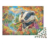Blaireau Puzzle 1000 Piece pour Adultes, Puzzle Difficile Jeu D'adresse pour Toute La Famille 70x50cm/1000pcs