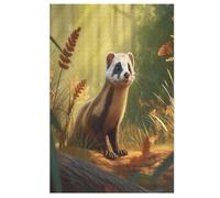 Blaireau Puzzle Adulte 1000 Pièces Artisanat Cadeau Famille Puzzles Jouet en Bois Cadeau Unique Décoration Intérieure 78×53cm