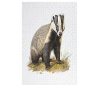 Blaireau Puzzle en Bois 1000 Pièces pour Adultes Et Enfants, Puzzles Impossible, Jeu De Patience Coloré, À Partir De 12 Ans （78×53cm）