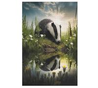 Blaireau Puzzles Adulte 1000 Pieces Cadeau Famille Puzzle Classique 3D EnfantsJouet en Bois Cadeau Unique 78×53cm