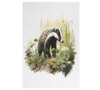 Blaireau Puzzles Adulte 1000 Pieces Cadeau Famille Puzzle Classique 3D EnfantsJouet en Bois Cadeau Unique 78×53cm