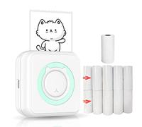 BLAIS Imprimante Photo Portable Multifonction Tout-en-Un pour Smartphone Imprimante Thermique instantanée sans Fil avec 10 Rouleaux de Papier Autocollant 1 Rouleau de Papier Thermique Compatible avec