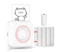 BLAIS Imprimante Photo Portable Multifonction Tout-en-Un pour Smartphone Imprimante Thermique instantanée sans Fil avec 10 Rouleaux de Papier Autocollant 1 Rouleau de Papier Thermique Compatible avec