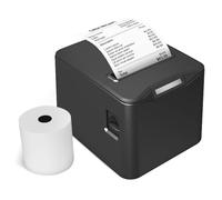 BLAIS Imprimante Thermique de reçus 80 mm Impression Thermique directe de Bureau Connexion USB + LAN Haute Vitesse avec Coupe Automatique Grande Corbeille à Papier Support ESC/POS pour