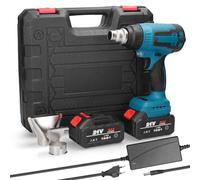 BLAIS Machine de chauffage à air chaud portable sans fil Équipement de chauffage rechargeable au lithium Outil électrique haute température avec 3 buses pour emballage thermorétractable Tube