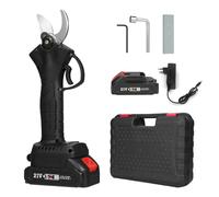 BLAIS Sécateur électrique portable sans fil 21 V avec étui de transport Batterie au lithium rechargeable 2000 mAh et chargeur Tondeuse de jardin pour branches d'arbres, diamètre de coupe maximum de 30