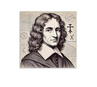 Blaise Pascal Poster d'œuvres d'art imprimé sur toile Décoration d'intérieur 40 x 40 cm