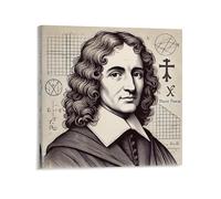 Blaise Pascal Poster Impression sur toile Œuvres d'art esthétiques pour chambre 50 x 50 cm