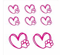 BLAJR Lot de 8 autocollants décoratifs en vinyle pour rétroviseur, fenêtre, pare-chocs, SUV, ordinateurs portables, imperméables (rose rouge)