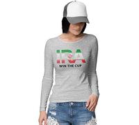 BLAK TEE Femme Iran Will Win The World Cup T- Shirt Manche Longue S