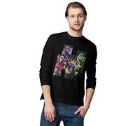 BLAK TEE Homme Comic Book Super Heroes T- Shirt Manche Longue M