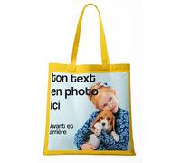 BLAK TEE Personnalisez Votre Propre imprimé personnalisé avec du Texte ou Une Photo Sac en coton réutilisable Tournesol
