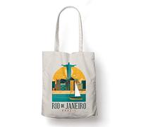 BLAK TEE Rio de Janeiro Brazil Organic Cotton Reusable Shopping Bag Natural