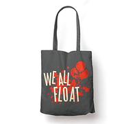 BLAK TEE We All Float Slogan Organic Cotton Reusable Shopping Bag Grey