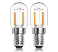 Blakapoo T22 E14 Ampoules LED 1W Blanc Froid 6000k, T22 Edison SES Petite Ampoule Tubulaire à vis, 10W-15W équivalent, AC 220-240V, 150 Lumen, pour lampe à sel de réfrigérateur, Pack de 2