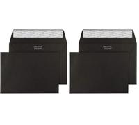 Blake Creative Colour C6 114 x 162 mm 120 g/m² Enveloppes Bande Adhésive (15114) Noir de Jais - Boîte de 25 (Lot de 2)