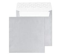 Blake Creative Shine 160 x 160 mm 130 g/m² Enveloppes Carrées Bande Adhésive (M612) Argent Métallique - Boîte de 500