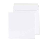 Blake Purely Everyday 155 x 155 mm 120 g/m² Enveloppes Carrées Bande Adhésive (2155PS) Ultra Blanc Tissé - Boîte de 500