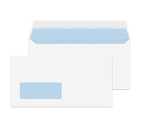 Blake Everyday | enveloppe DL (11 x 22cm) avec fenêtre | lot de 250 unités | 100 GSM | enveloppes blanches à bande protectrice | certifié PEFC et écologique | enveloppe blanche | Modèle 23884/250