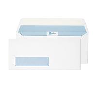 Blake Office | enveloppe 4.1" x 9.5" (10.5 x 24.1cm) avec fenêtre | lot de 500 unités | 120 GSM | enveloppes blanches à bande protectrice | certifié FSC | enveloppes écologiques recyclables | 39216