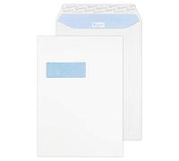 Blake Office | enveloppe C4 (32.4 x 22.9cm) avec fenêtre | lot de 20 unités | 120 GSM | enveloppes blanches à bande protectrice | certifié FSC | enveloppes écologiques recyclables | Modèle 36112W