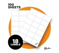 Blake PFW | 100 feuilles - 18 étiquettes par feuille A4 (1800 pièces) | étiquettes autocollantes à imprimer | compatibles imprimante laser | pour expédition, bureau, organisation | LAB A41-18PE