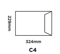 Blake Premium Avant Garde C4 229 x 324 mm 130 g/m² Enveloppes Extra-Fort Pochettes Bande Adhésive (AG0045) Cream Manille - Boîte de 20