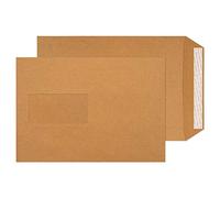 Blake Premium Avant Garde C5 229 x 162 mm 130 g/m² Enveloppes Extra-Fort Pochettes Bande Adhésive Fenêtre (AG0020) Cream Manille - Boîte de 250