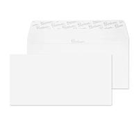 Blake Premium Business DL 110 x 220 mm 120 g/m² Enveloppes Bande Adhésive (31255) Blanc Glacier Tissé - Boîte de 50