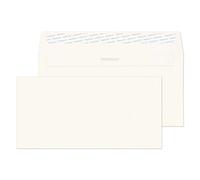 Blake Premium Business DL 110 x 220 mm 120 g/m² Enveloppes Bande Adhésive (35882) Haut Blanc Tissé - Boîte de 500